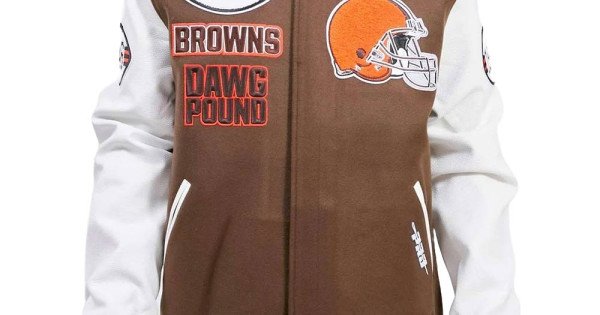 NFL Trench Cleveland Browns Spell Out Helmet Graphic Brown Shirt L