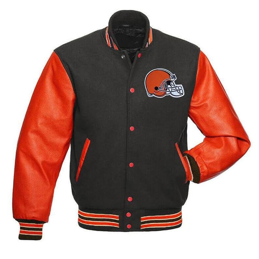 Men's Starter Brown Cleveland Browns Varsity Satin Full-Snap Jacket XL / Browns Brown