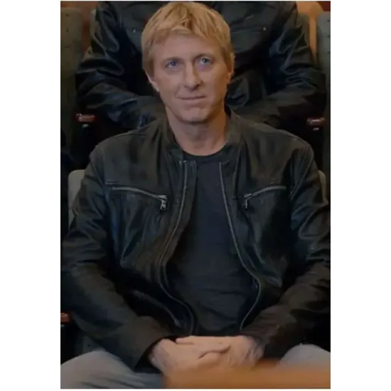 William Zabka Cobra Kai S03 Leather Jacket