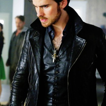 Biker Style Once Upon a Time Killian Jones Leather Jacket