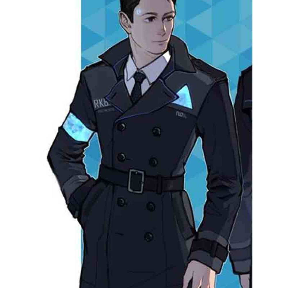 Double Breasted Detroit Become Human Connor Coat - Films Jackets