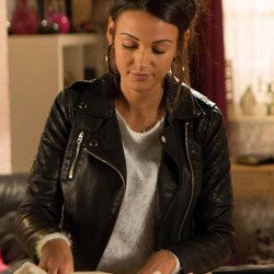 Coronation Street Michelle Keegan Black Leather Jacket