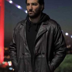 Cukur Mahsun Double Breasted Leather Coat