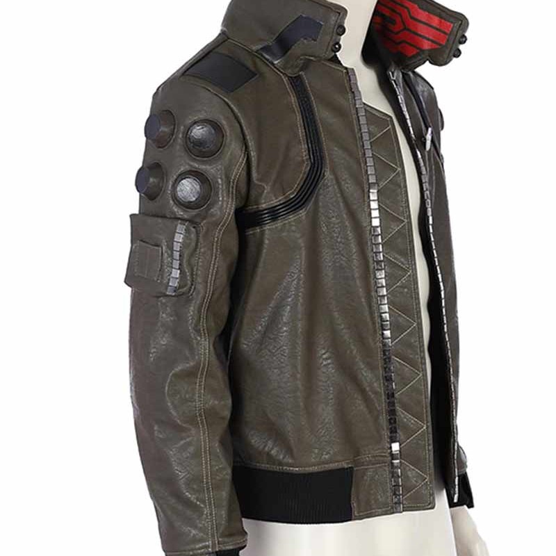 Cyberpunk 2077 Brown Leather Jacket