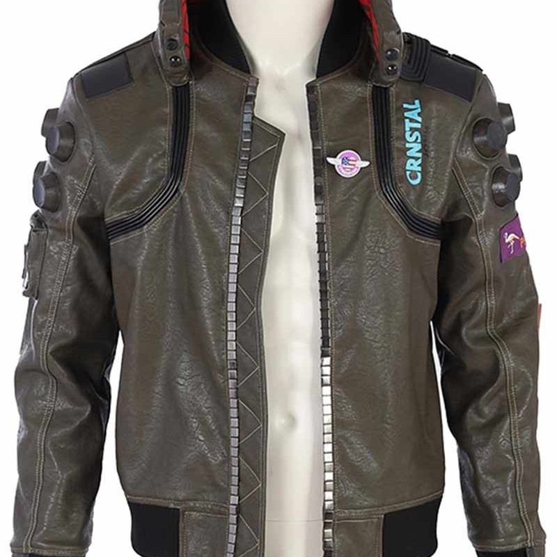 Cyberpunk 2077 Brown Leather Jacket