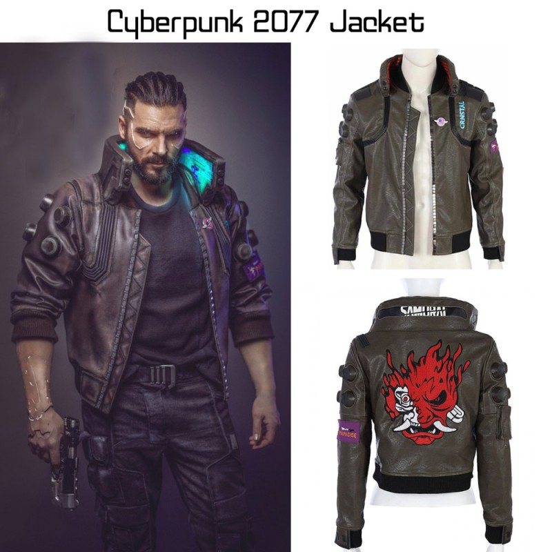 Cyberpunk 2077 Brown Leather Jacket