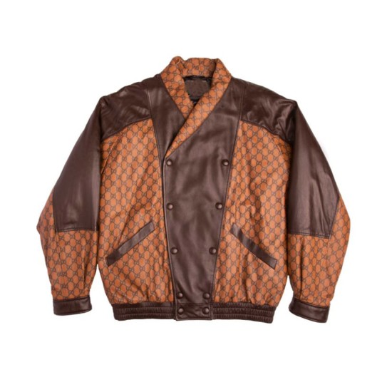 Dapper Dan Double Breasted Leather Jacket Films Jackets