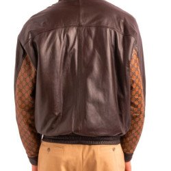 Dapper Dan Double Breasted Leather Jacket