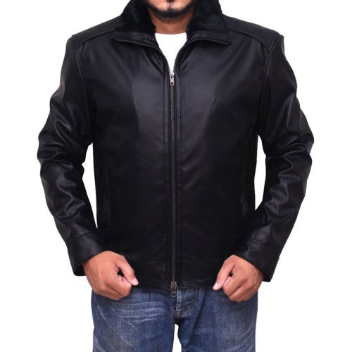 Marc Bendavid Leather Jacket - Dark Matter Derrick Moss Jacket - Films ...