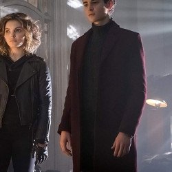 David Mazouz Gotham Burgundy Coat