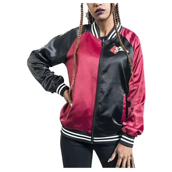 DC Halloween Suicide Squad Maroon Jacket