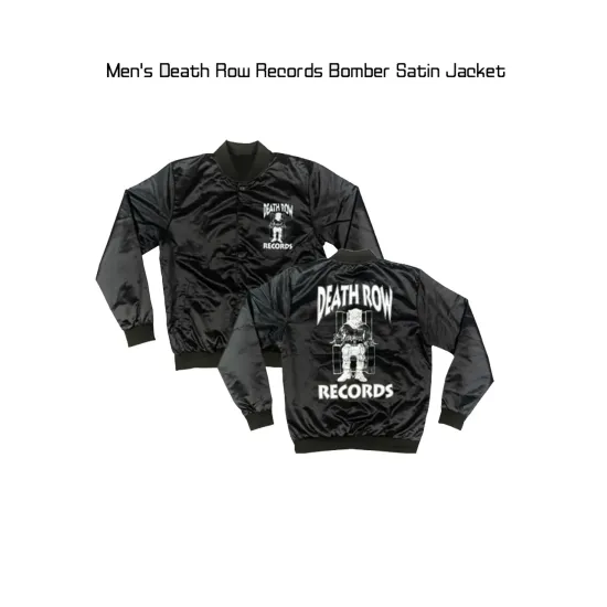 Men's Death Row Records Bomber Satin Jacket