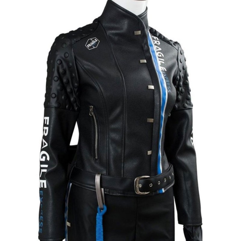 Death Stranding Fragile Express Black Leather Jacket