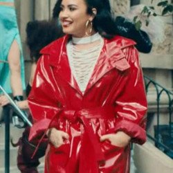 Demi Lovato Tell Me You Love Me Red Leather Coat