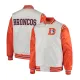 Denver Broncos Replica Starter White and Orange Jacket