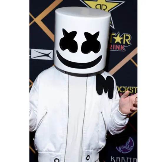 Marshmello White Jacket DJ Letterman M Jacket