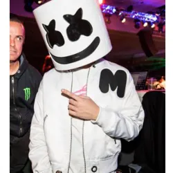 DJ Marshmello White Bomber Jacket