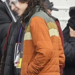 Timothée Chalamet Don't Look Up Orange Jacket