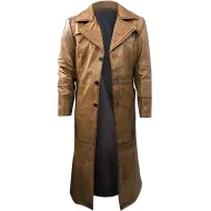 Duster Leather Brown Coat