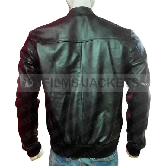 Dwayne Johnson Fighting with My Family Black Leather Jacket