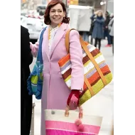 Elsbeth 2024 Carrie Preston Pink Long Coat