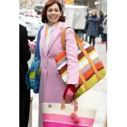 Elsbeth 2024 Carrie Preston Pink Long Coat