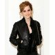 Emma Watson Shirt Style Black Leather Jacket
