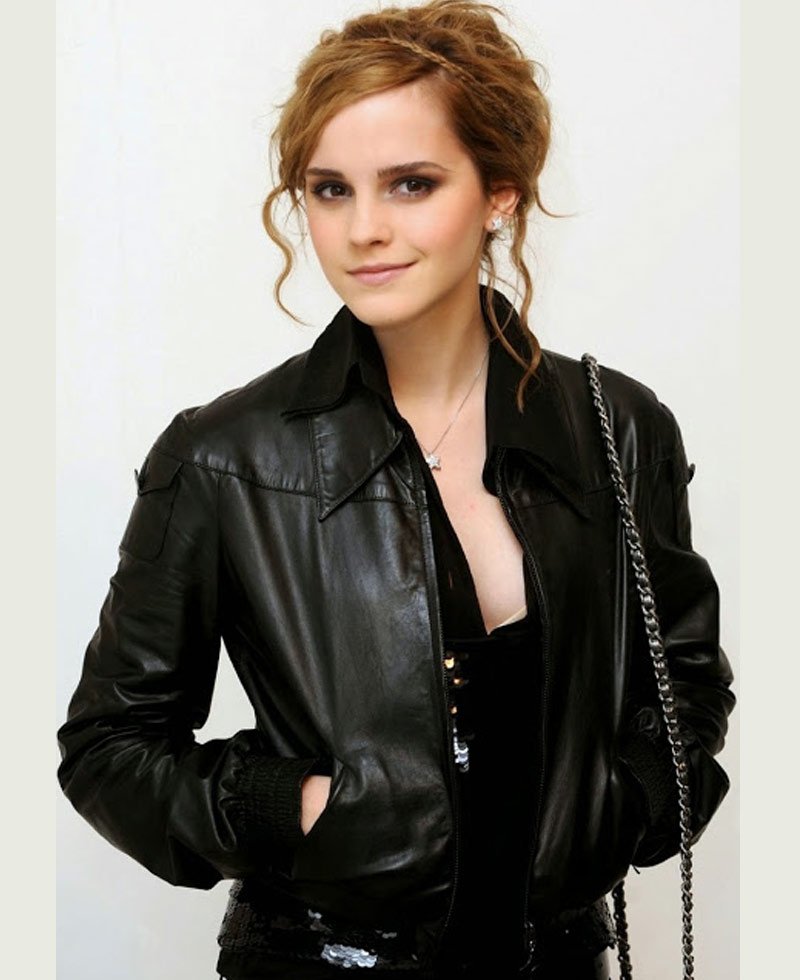 leather jacket on shirt