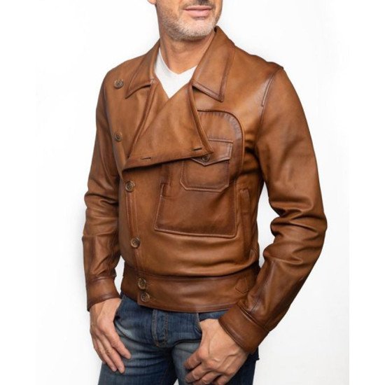 Leonardo Dicaprio The Aviator Howard Hughes Leather Jacket - Films Jackets