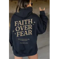 Faith Over Fear Black Hoodie