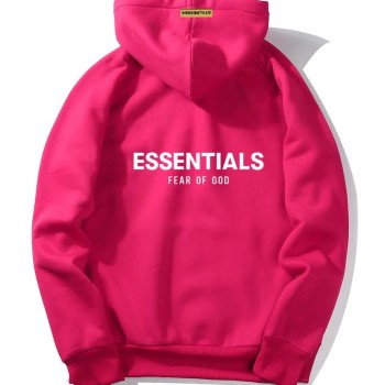 Fear Of God Essentials Pink Hoodie