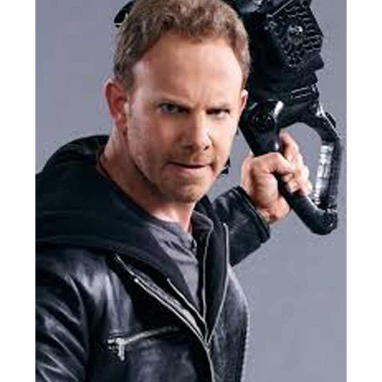 Sharknado 6  Ian Ziering Leather Jacket with Hoodie