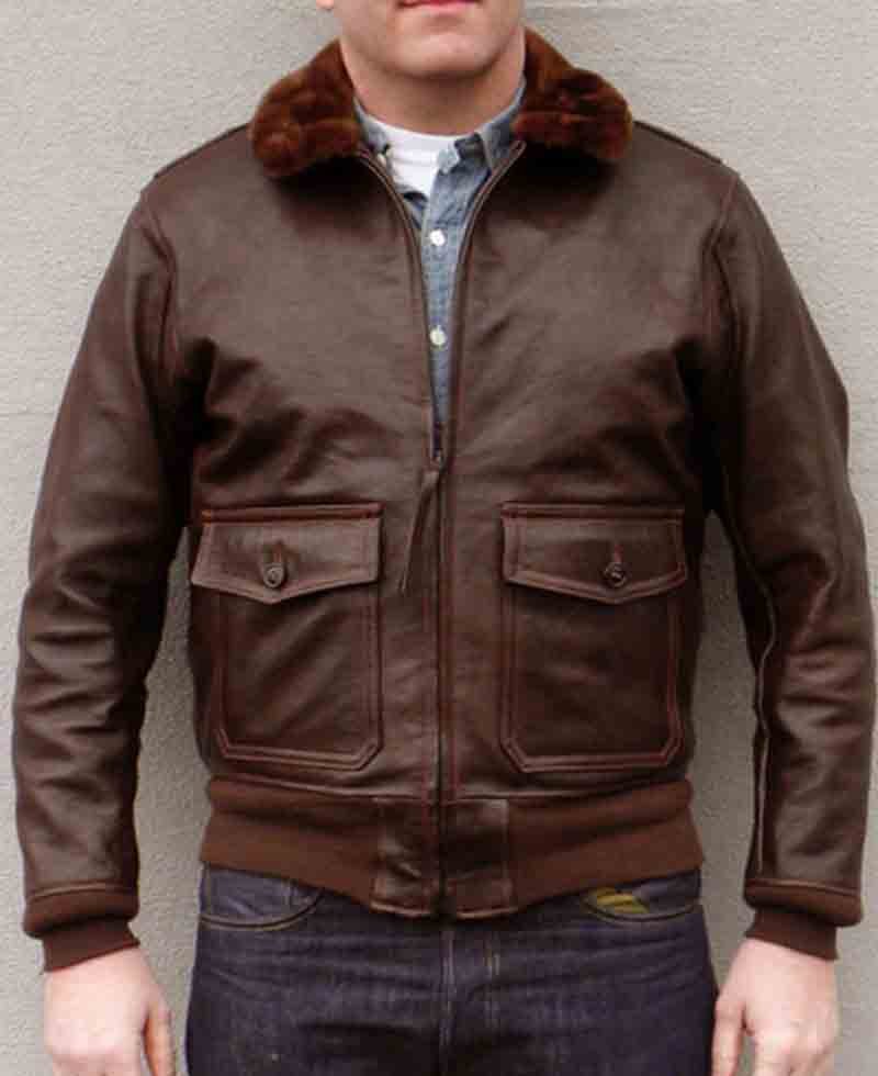 aviator leather jacket men