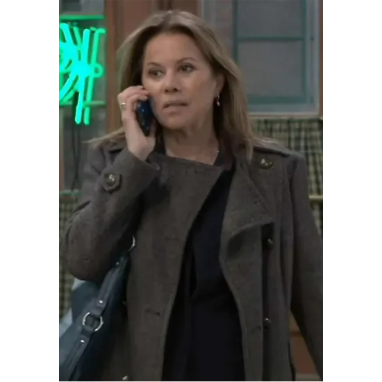 General Hospital Nancy Lee Grahn Grey Wool Coat