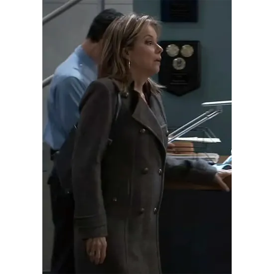 General Hospital Nancy Lee Grahn Grey Wool Coat