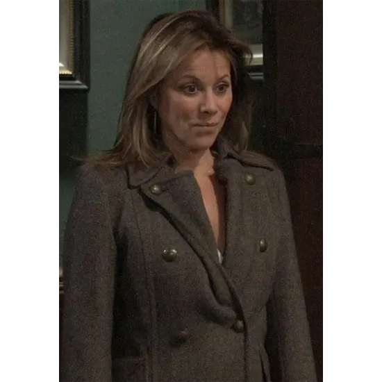 General Hospital Nancy Lee Grahn Grey Wool Coat