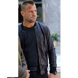 George Eads Macgyver Black Bomber Leather Jacket