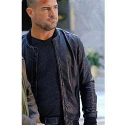 George Eads Macgyver Black Bomber Leather Jacket