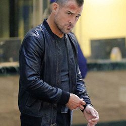 George Eads Macgyver Black Bomber Leather Jacket