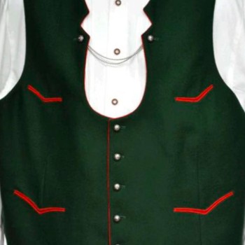 German V Pockets Green Vest