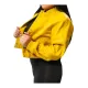 Gina Yellow Leather Varsity Jacket