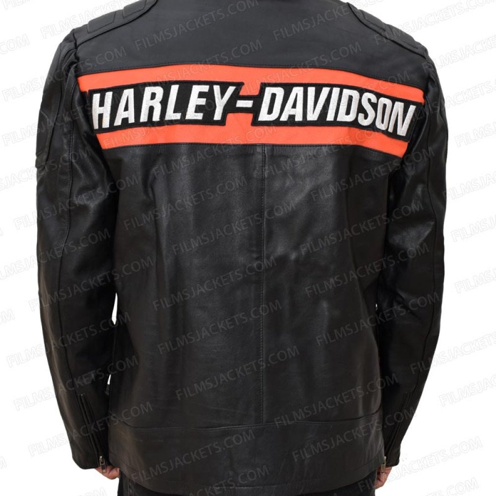 Black Leather Goldberg Harley Davidson Jacket