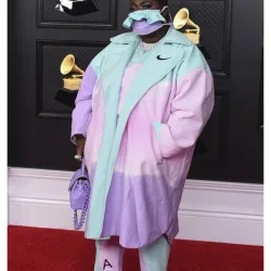 Grammy Awards Chika Pastel Fashion Long Coat