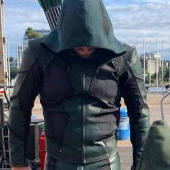 Green Arrow Season 08 Leather Jacket