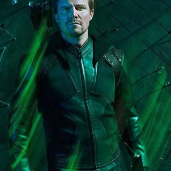 Green Arrow Season 08 Leather Jacket