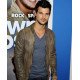 Taylor Lautner Grown Ups 2 Premiere Distressed Leather Jacket