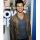 Taylor Lautner Grown Ups 2 Premiere Distressed Leather Jacket