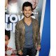 Taylor Lautner Grown Ups 2 Premiere Distressed Leather Jacket