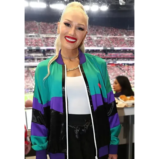 Gwen Stefani Colourblock Bomber Jacket