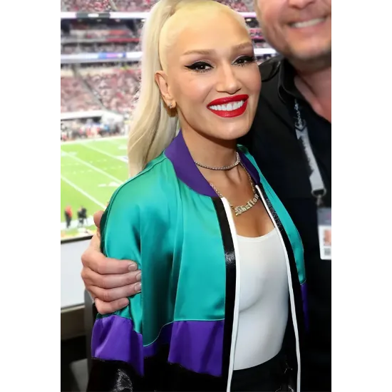 Gwen Stefani Colourblock Bomber Jacket